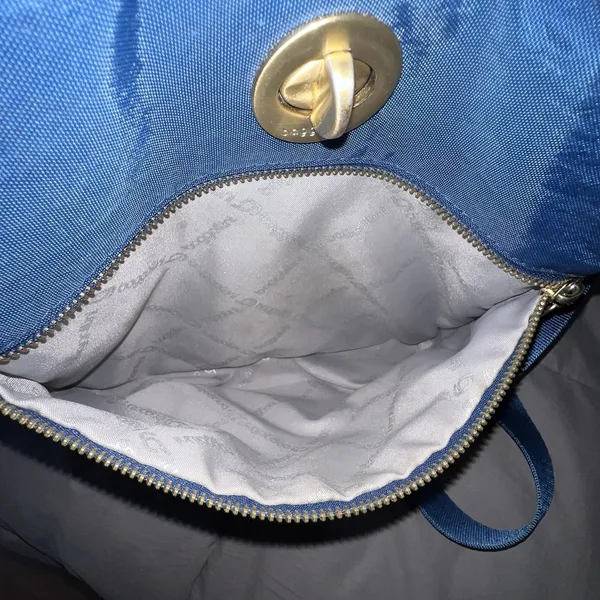 Baggallini Hanover Crossbody Bag Blue Nylon Turn‎ Lock Adjustable Strap Medium - Image 10