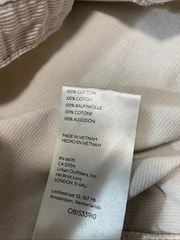 Free People Baby Corduroy Oversized Button Down Shirt Beige Small 100% Cotton - Image 11