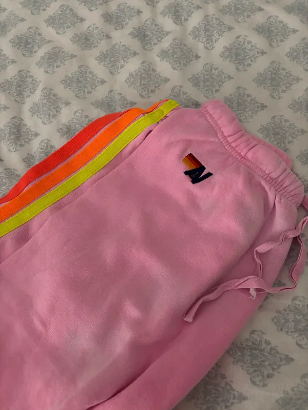 Hot Pink Aviator Nation Sweatpants - Image 2