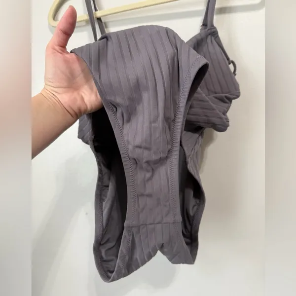 NWOT Shade & Shore Gray One Piece Bikini Swim Suit Size Large - Image 5
