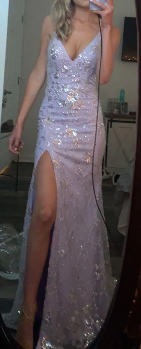 Madison James Lilac Prom Dress - Image 2