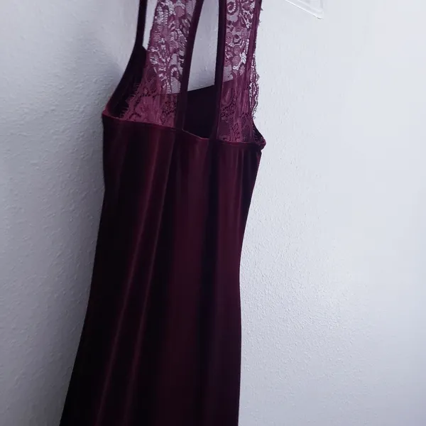 Lulu's Crazy Over You Burgundy Velvet Racerback Maxi Dress - Image 8
