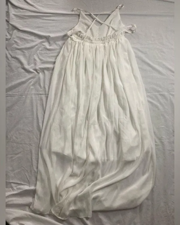 Ladmous Women’s V-Neck Lace Wedding Bridesmaid Evening Maxi Dress Size Medium - Image 9