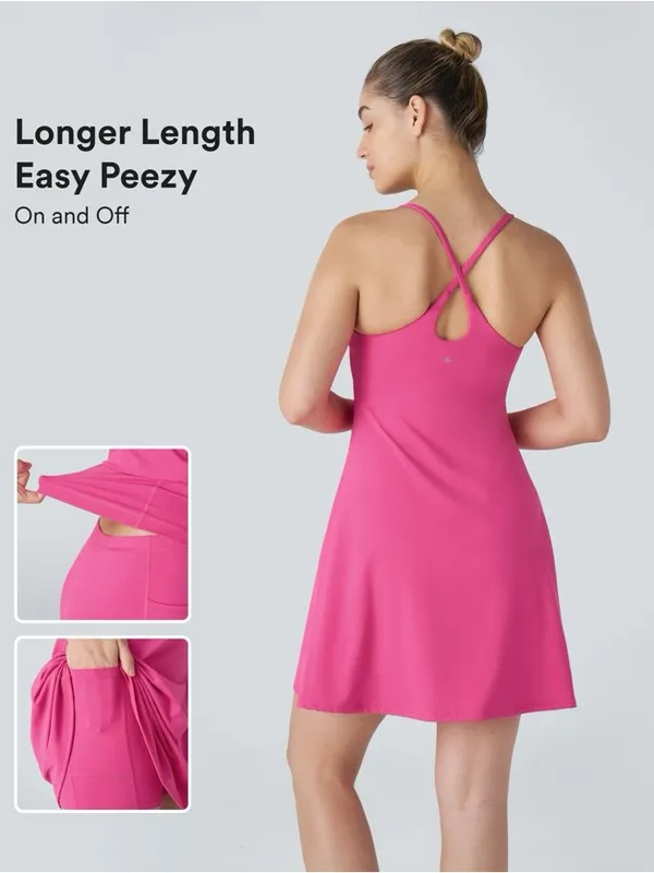 HALARA SoftlyZero Plush Backless Active Dress-Longer Length-Easy Peezy Edition - Image 2