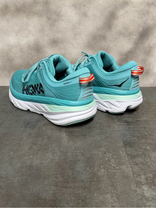 Hoka One One Bondi 7 Women’s Aqua Running Shoes Size 9.5 - Image 8