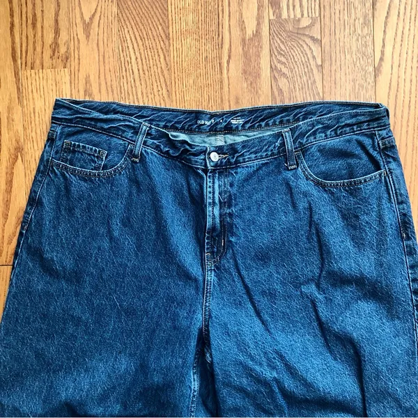 Old Navy Mid-Rise Wow Baggy Wide-Leg Dark Blue Wash Jeans Women’s Plus Size 20 - Image 5
