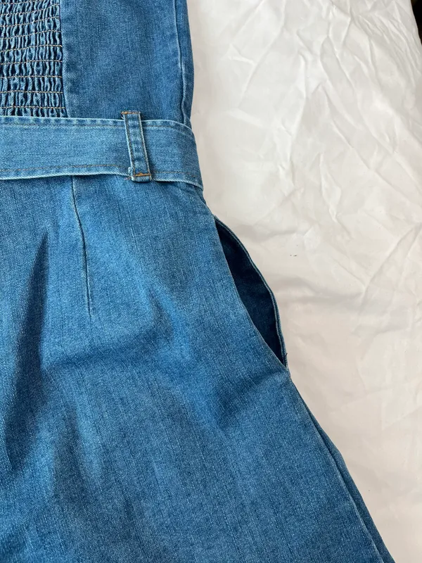 Ruby and Jenna - Olivaceous Denim Romper - Image 12