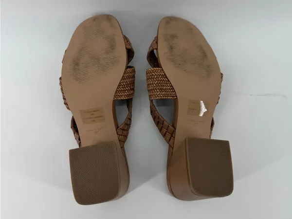 Steve Madden Braided Tan Slide Heels size 8M - Image 4