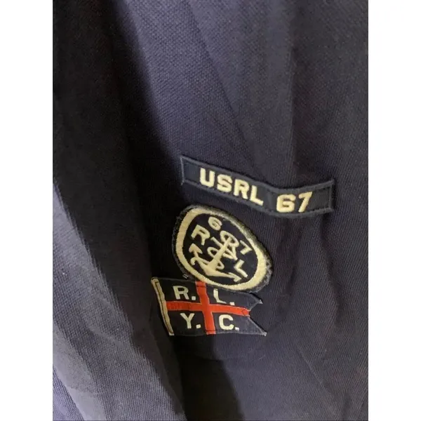 Polo Ralph Lauren USRL 67 shirt dress nautical crest patches women's size large - Image 6