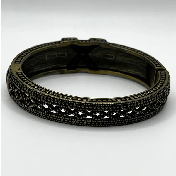 Heidi Daus Conscious Coupling Art Deco Purple Blue Crystal Hinged Bracelet‎ - Image 5