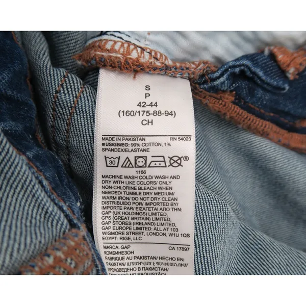 Gap Maternity Denim Overalls Medium Wash Stretch Cotton Blue Size S Small‎ - Image 4