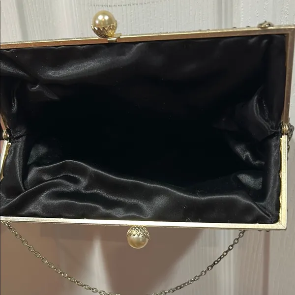 Vintage Black Beaded Evening Clutch - Image 3