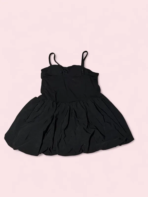 JoyLab Black active wear Spaghetti Strap Mini Dress with bubble skirt bottom - Image 2