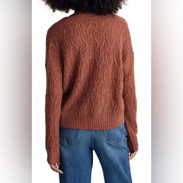 Madewell Alpaca Blend Alna V-Neck Sweater - Ground Clove - Image 2
