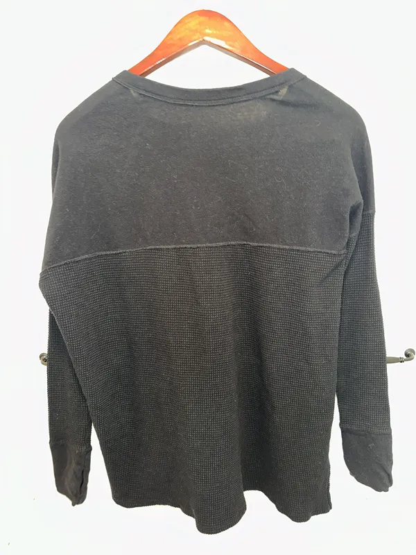 Black Long Sleeve Waffle Aerie OFFLINE by - Image 3