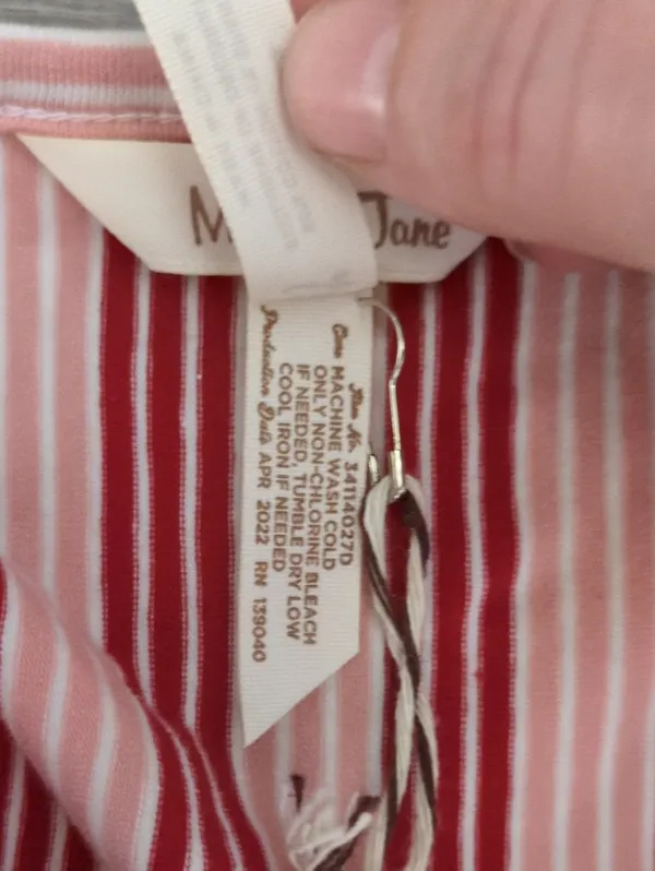 Matilda Jane Red Pink Striped Midi Dress Size XXL - Image 6