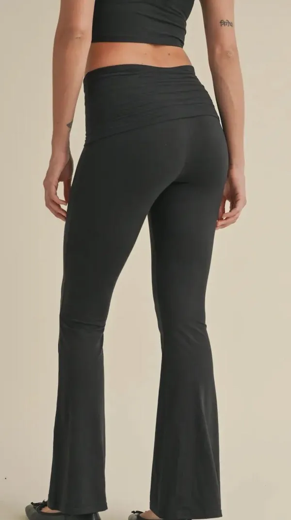Kimberly Black Fold Over Flared Bottoms - Image 4