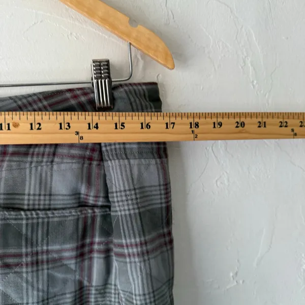 Horny Toad Size 8‎ Outdoor Gray Plaid Mini Skirt Academia - Image 5