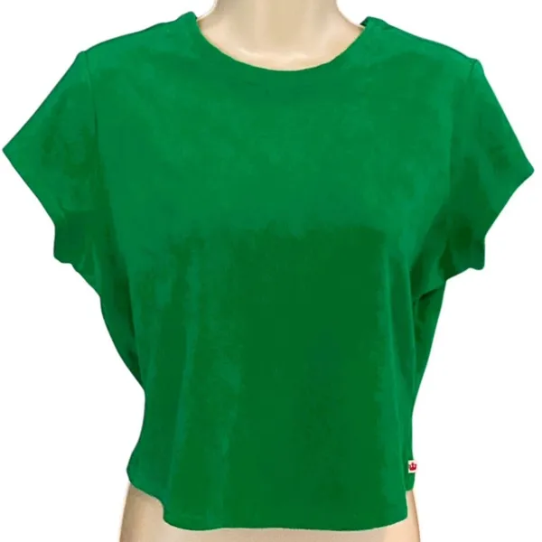 JUICY COUTURE Bright Kelly Green Terry Cloth Swimsuit Top Coverup ~ Size MEDIUM - Image 2