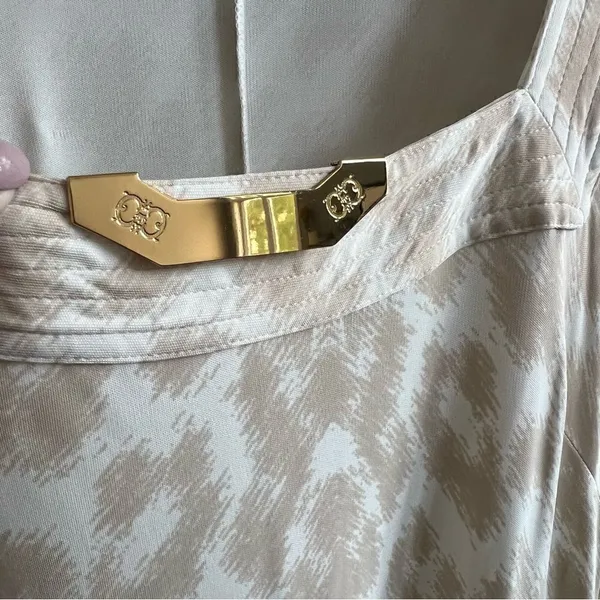 Class Roberto Cavalli Beige Cream Animal Print Dress Size 8 Leopard Short Sleeve - Image 4