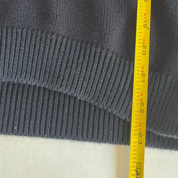 Ralph Lauren Sz XS or PM Green Label Shawl Collar‎ Ribbed Sweater Gold Clasp - Image 7