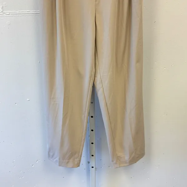 NWT H&M Beige High Waisted‎ Pleated Trousers Straight Leg Dress Pants Tan Size 4 - Image 4