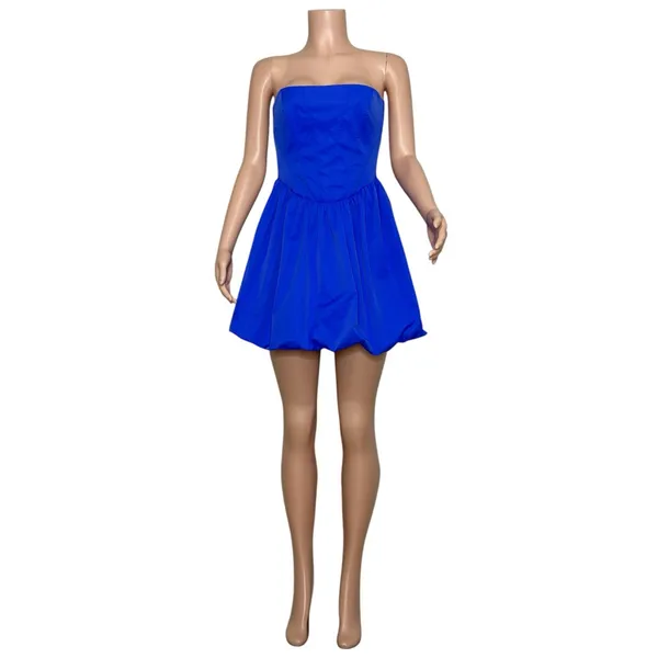 AMANDA UPRICHARD Pompeo Strapless Mini Dress, Cobalt, Medium - Image 10