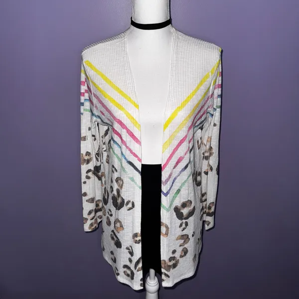 Phil Love Boutique Leopard Print Multicolor Cardigan - Image 2