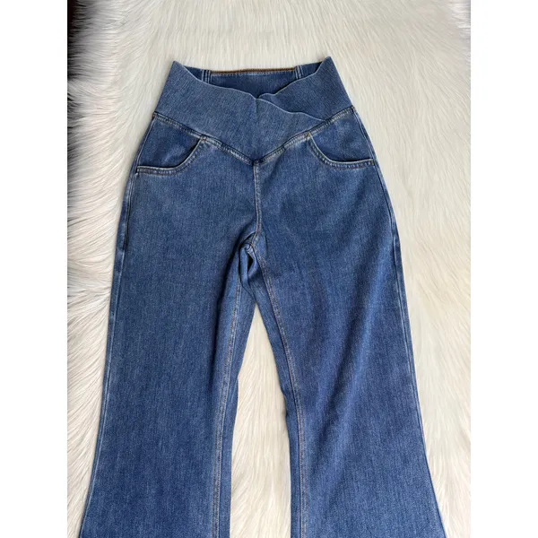 Halara Flex Crossover Waist High Rise Flare Jeans NWOT XS Reg - Image 3