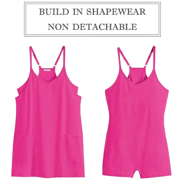 NWT Athletic Tennis Dress Sleeveless Pocket Mini Sundress Magenta Small - Image 5