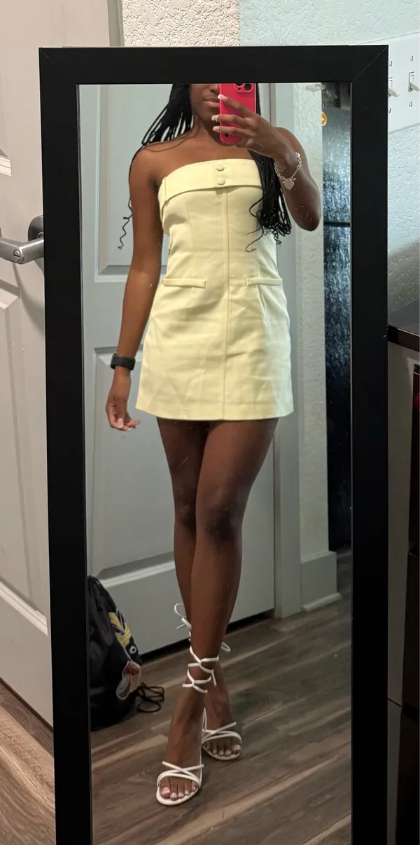 Pretty Little Thing Woven Belt Detail Shift Dress - Image 2