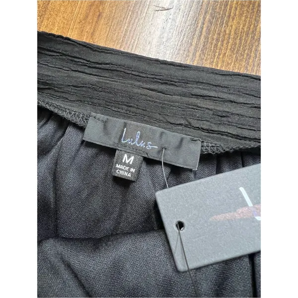 Lulus Midsummer Memories Black Mid-Rise Maxi Skirt Size Medium NWT - Image 10