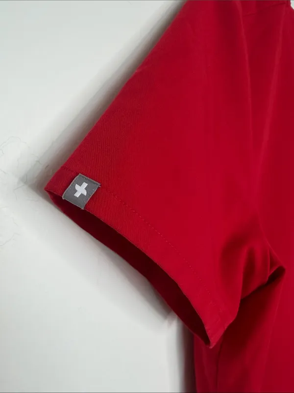 FIGS Casma Three Pocket Scrub Top Red Size Large L PO 5623 Medical Uniform - Image 3