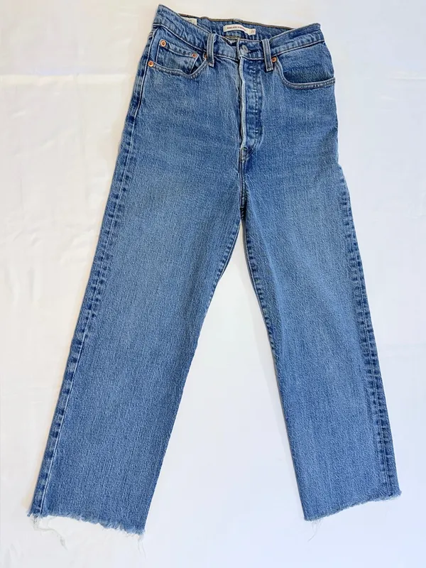 Levi's Ribcage Straight Ankle Jeans – Dance Around (Medium Wash) – 27 - Image 4