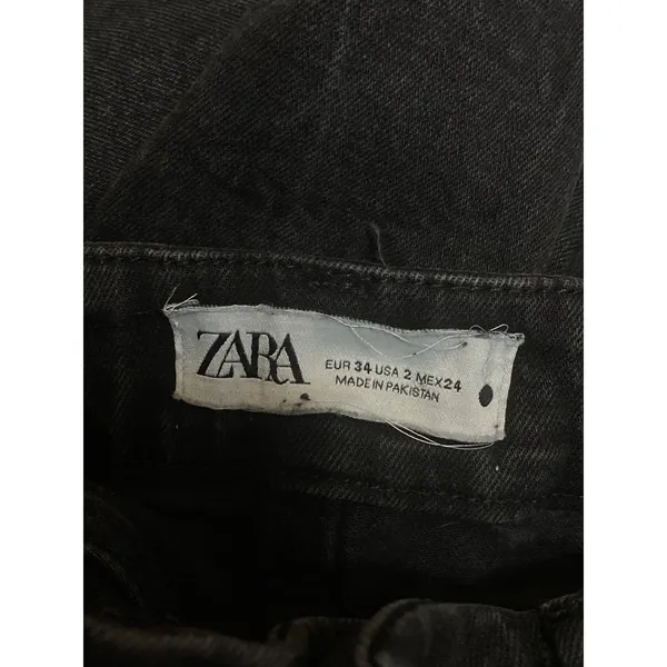 Zara Women's Black Mid Rise Slim Fit Flared Bootcut Leg Denim Jeans Pants Size 2 - Image 4