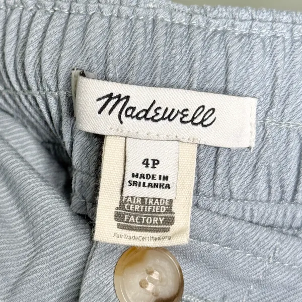 Madewell The Petite Neale Straight Leg‎ Pants Drapeweave Overcast Blue 4 Petite - Image 11