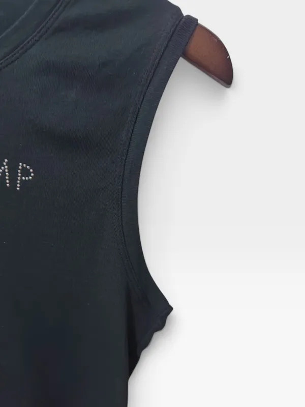 Nike | NWOT Black 'Swim Champ' Sleeveless Crop Muscle Tank Top (size S) - Image 4