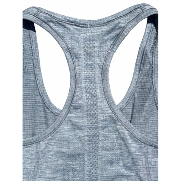 Lululemon Swiftly Tech Racerback Tank Women Size 8 Blue Seamless Running Top - Image 4
