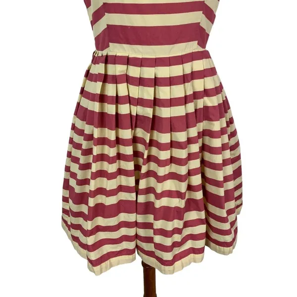 Anthropologie Corey Lynn Calter Dress 6‎ Fit Flare Striped Sleeveless Retro - Image 3