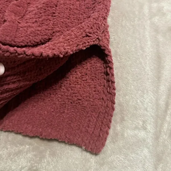 Umgee Chenille Cardigan Size XL Mauve Cozy Soft Warm Sweater Grandpa - Image 5