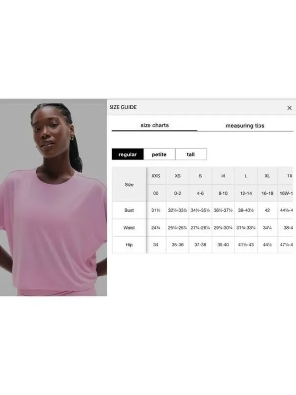 New Athleta L With Ease Crop Tee Waterlilly Pink Large Regular Short Sleeve - Image 7