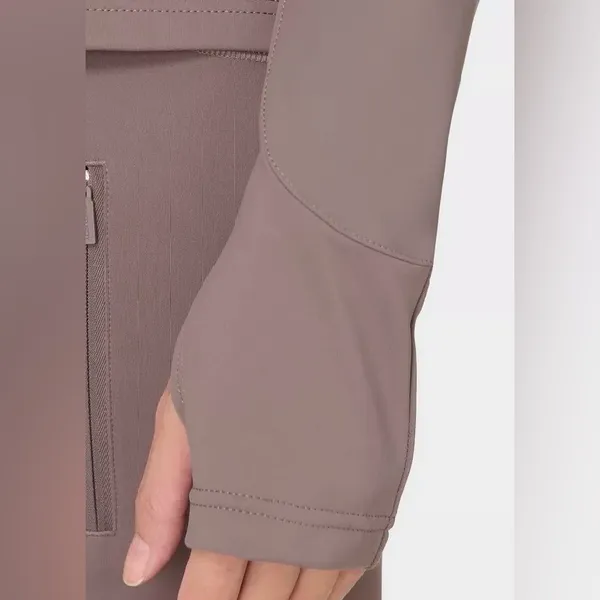 Layers Thumb Hole Women's Mauve Full-Zip Jacket M - Image 4
