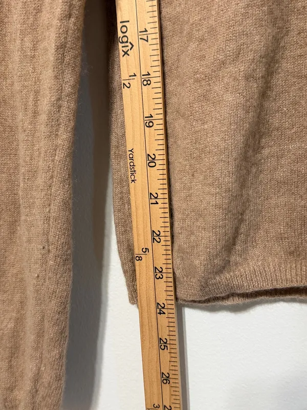 Charter Club Cashmere V Neck Sweater Size Large Women’s Neutral Tan Beige - Image 7