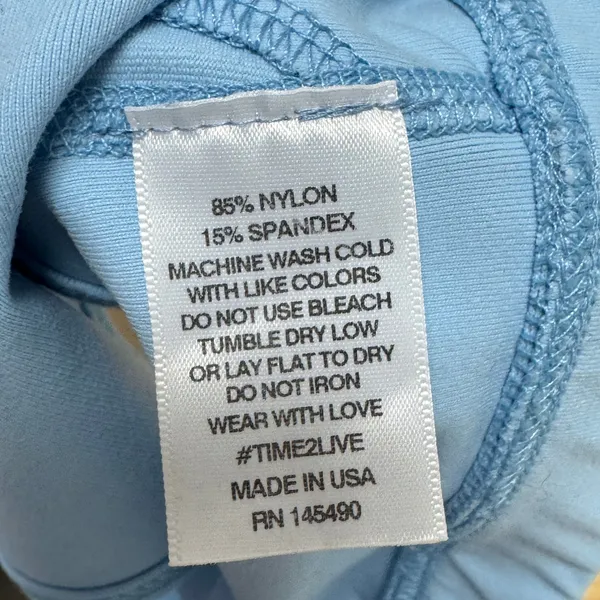 Electric &‎ Rose Women's Light Blue Racerback Sports Bra Size Small Made in USA - Image 5