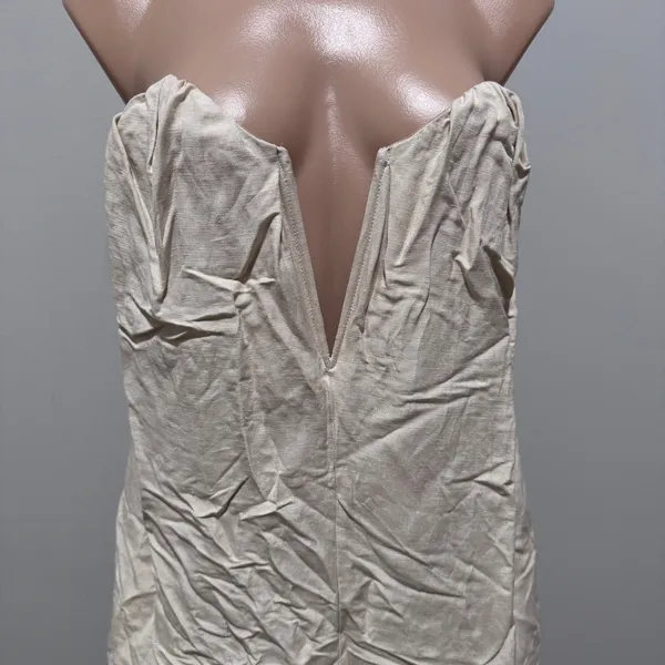 Song of Style Revolve Cream Strapless Maxi Dress Small - Image 3