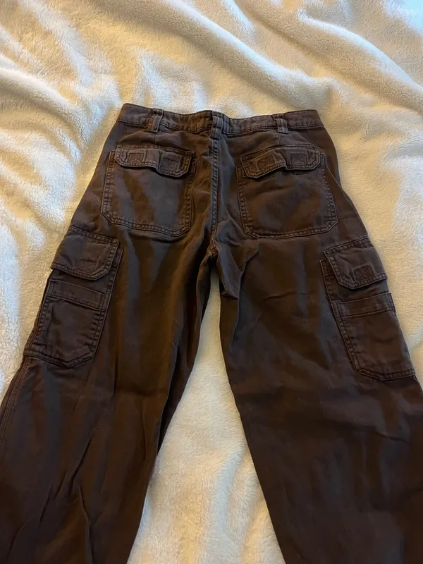 Garage Brown Low-Rise Cargo Pants - Image 3
