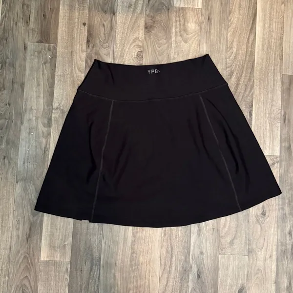 Abercrombie & Fitch YPB sculptLUX Athletic Skirt Skort with Slit Black Large - Image 6