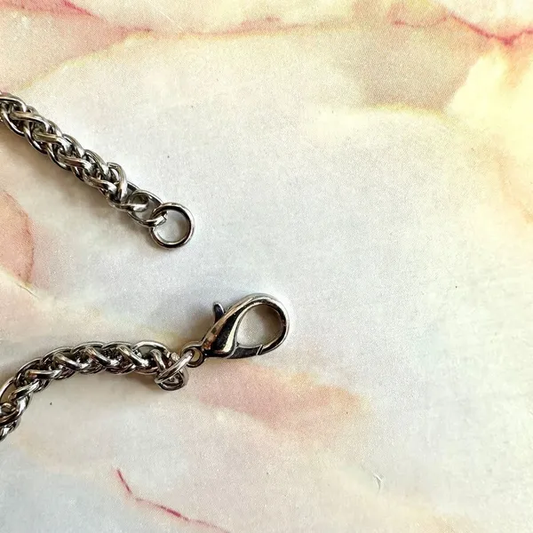 Silver tone bird flower peace owl charm bracelet - Image 11