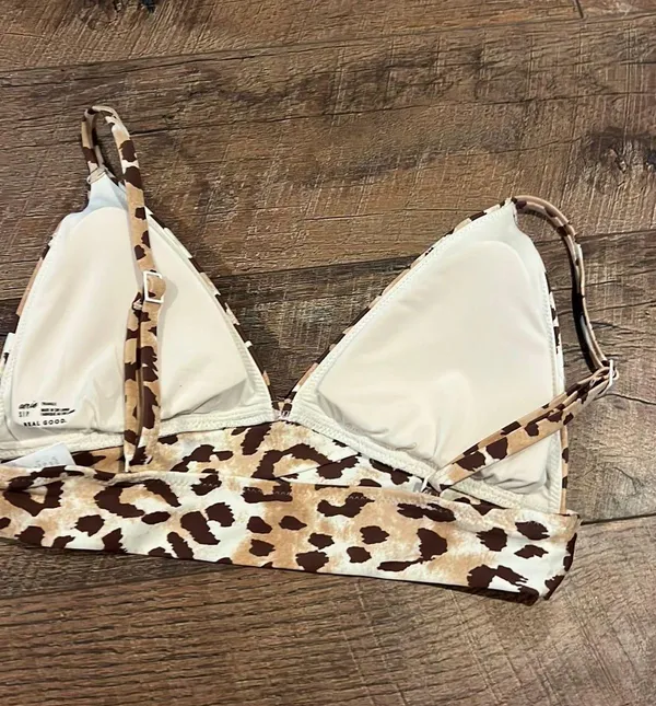 Aerie Leopard Print Bikini Top - Image 3