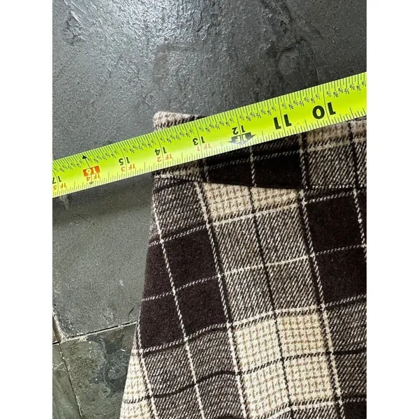 DAZY Kpop High Waist Plaid A-line Skirt CG2 Brown Size Large Lined Cottage​​​ - Image 7